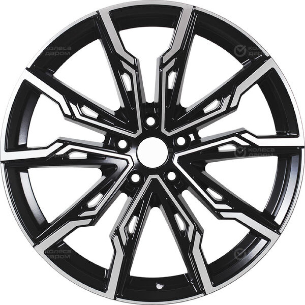 Колесный диск Replay MZ182 8.5xR20 5x114.3 ET45 DIA67.1 черный глянцевый с полированной лицевой частью