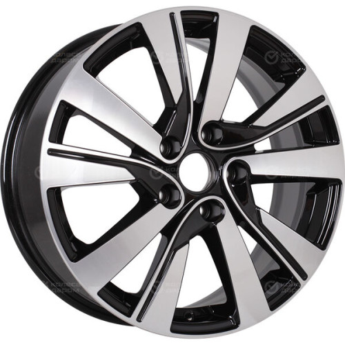 Колесный диск Carwel Гирвас 185 7xR17 5x112 ET48.5 DIA57.1 чёрный глянцевый с полированной лицевой поверхностью