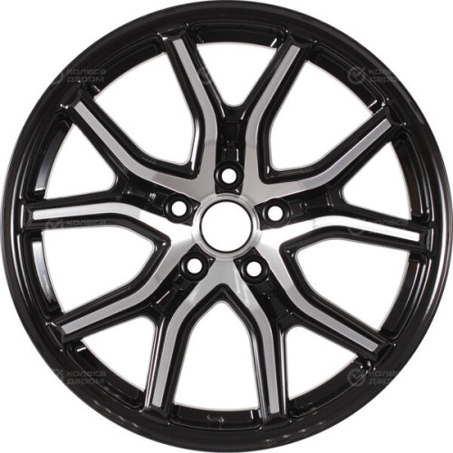 Колесный диск iFree Страйк 6.5xR17 5x112 ET33 DIA57.1 чёрный глянцевый с полированной лицевой частью