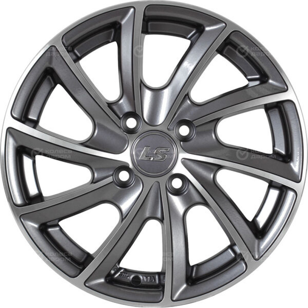 Колесный диск LS LS 276 6.5xR15 4x100 ET40 DIA73.1 насыщенный темно-серый полностью полированный