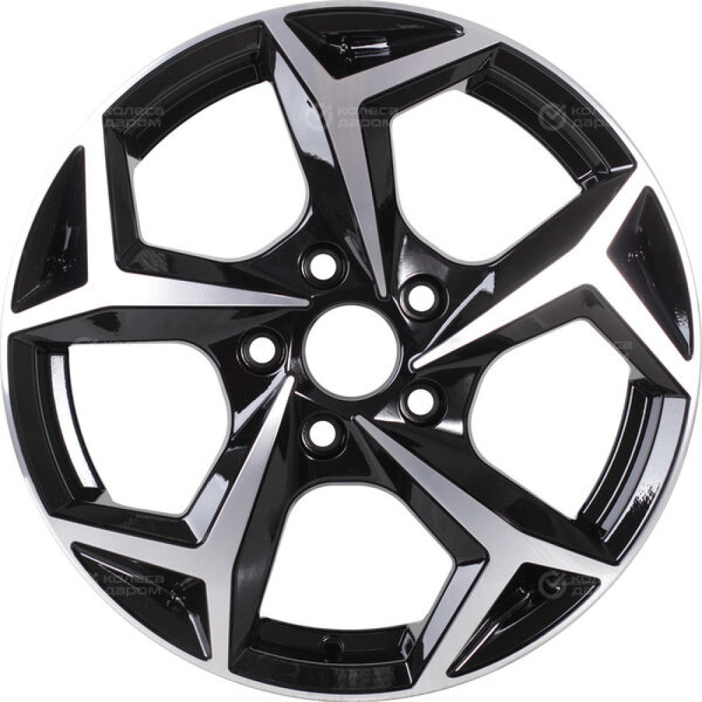 Колесный диск RST R066 6.5xR16 5x114.3 ET40 DIA60.1 глянцевый черный с полированной лицевой частью