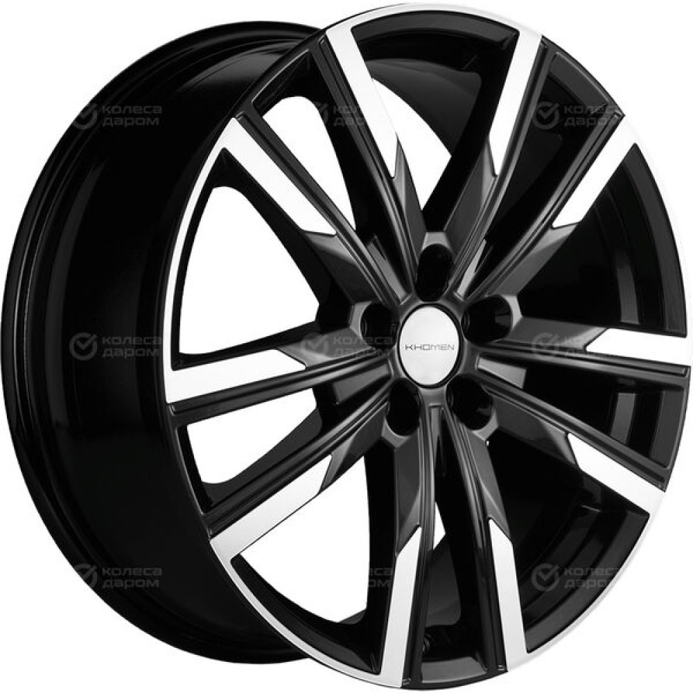 Колесный диск KHOMEN KHW1905 (Changan Uni-k) 7.5xR19 5x114.3 ET35 DIA60.1 чёрный глянцевый с полированной лицевой частью