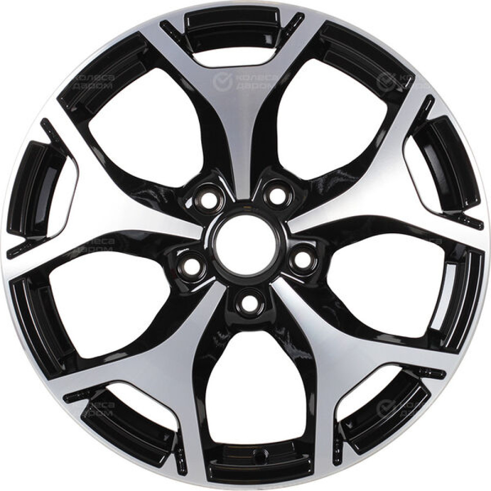 Колесный диск NEO 753 7xR17 5x114.3 ET48 DIA67.1 глянцевый черный с полированной лицевой частью