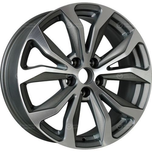 Колесный диск Replay LX62 7.5xR18 5x114.3 ET35 DIA60.1 глянцевый темно-серый с полированной лицевой частью