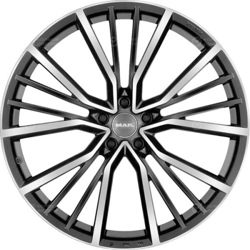 Колесный диск MAK Union 9.5xR21 5x112 ET25 DIA66.45 серый с полированной лицевой частью