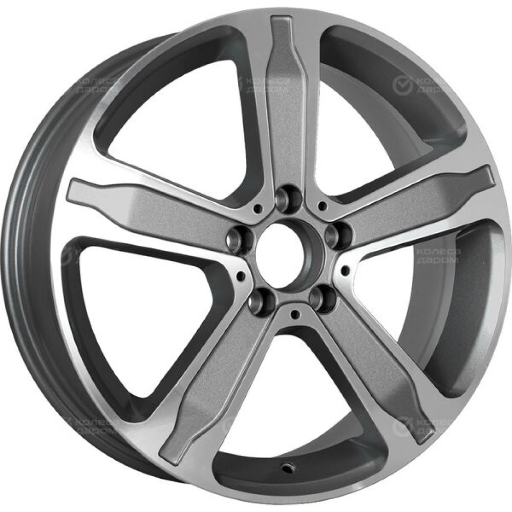 Колесный диск Replay MR146 6.5xR17 5x112 ET44 DIA66.6 глянцевый темно-серый с полированной лицевой частью