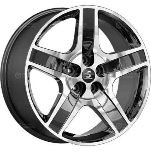 Колесный диск СКАД Premium Series КР008 8.5xR20 5x120 ET47 DIA66.1 серый глянцевый с полированной лицевой частью