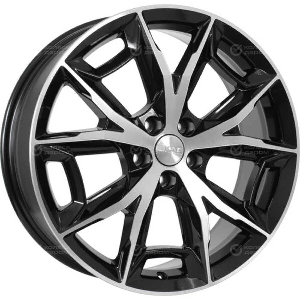 Колесный диск СКАД ПАРКЕР 7.5xR19 5x108 ET38 DIA60.1 черный глянцевый с полированной лицевой поверхностью