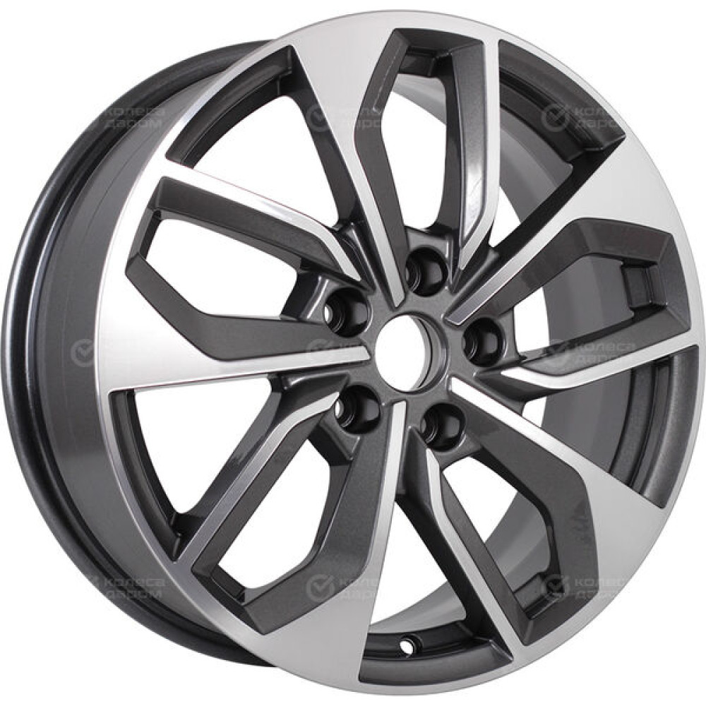 Колесный диск Carwel Эльтон 1703 7xR17 5x114.3 ET40 DIA66.1 серый с полированной лицевой частью