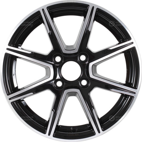 Колесный диск iFree Майами лайт 5.5xR14 4x98 ET27 DIA58.5 чёрный глянцевый с полированной лицевой частью