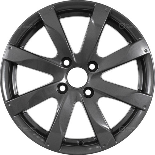 Колесный диск КиК Джемини-оригинал 6xR15 4x100 ET45 DIA56.6 насыщенный темно-серый полностью полированный