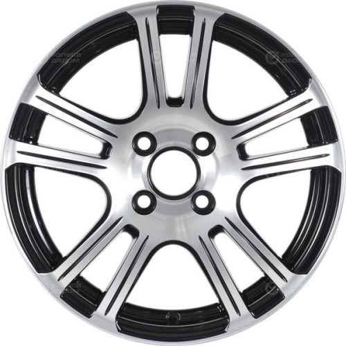 Колесный диск X-trike X105 6xR15 4x100 ET45 DIA54.1 черный глянцевый с полированной лицевой поверхностью