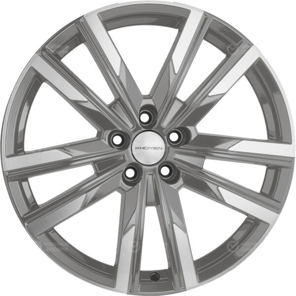 Колесный диск KHOMEN KHW1905 7.5xR19 5x108 ET36 DIA65.1 насыщенный темно-серый полностью полированный