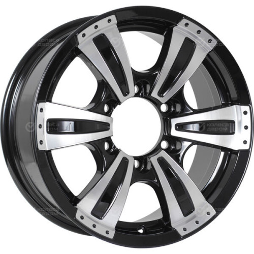 Колесный диск СКАД Рейнджер 7xR16 6x139.7 ET10 DIA109.7 (уценка) черный глянцевый с полированной лицевой поверхностью