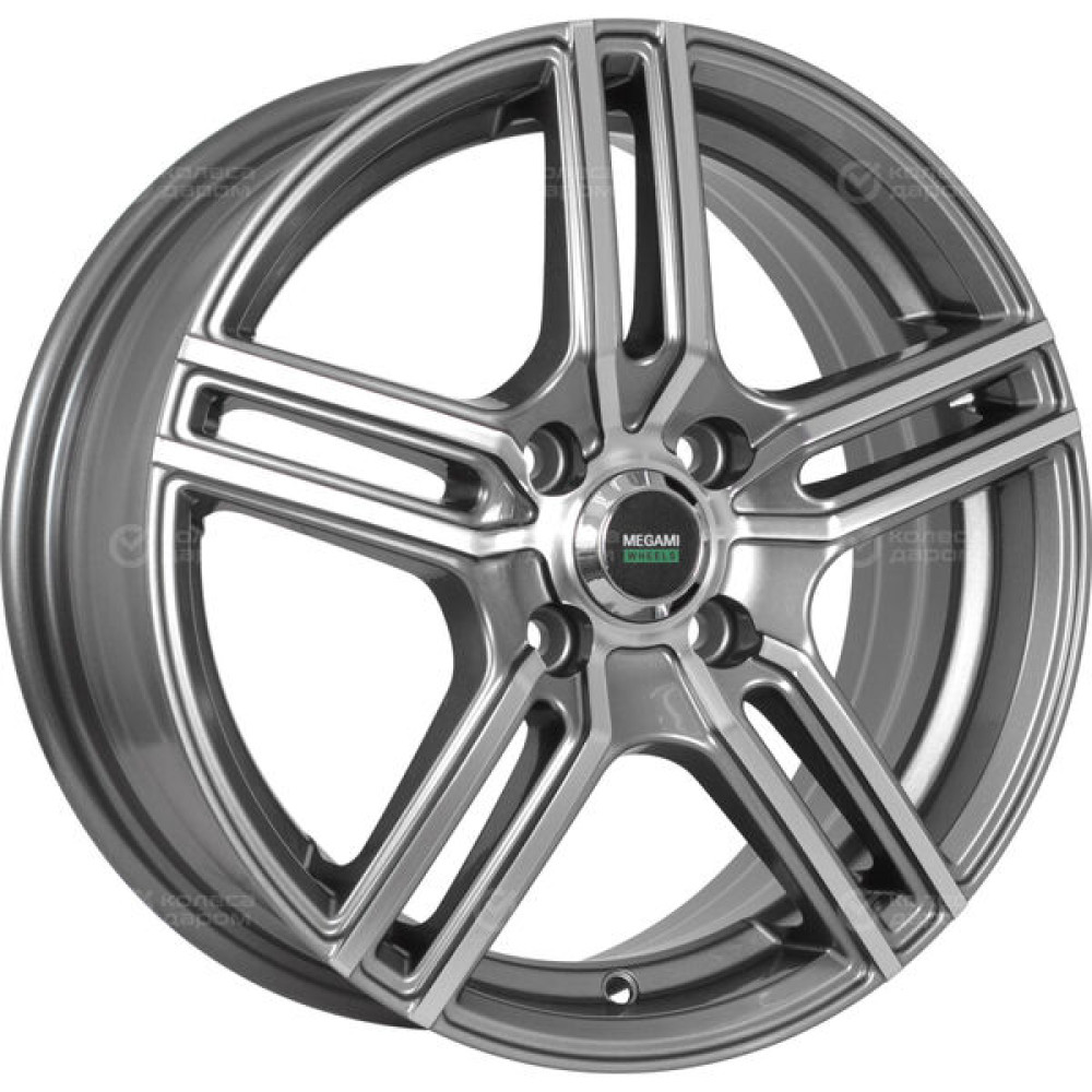 Колесный диск Megami MGM-1 6xR15 4x100 ET50 DIA60.1 насыщенный темно-серый полностью полированный