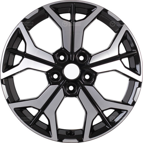 Колесный диск Carwel Бусани 1715 7xR17 5x114.3 ET48.5 DIA67.1 чёрный глянцевый с полированной лицевой частью