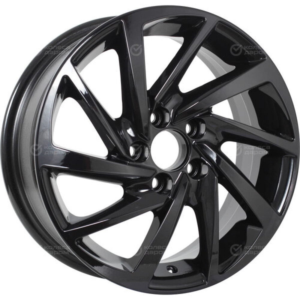 Колесный диск KDW KD1530 6xR15 4x100 ET46 DIA54.1 черный глянцевый