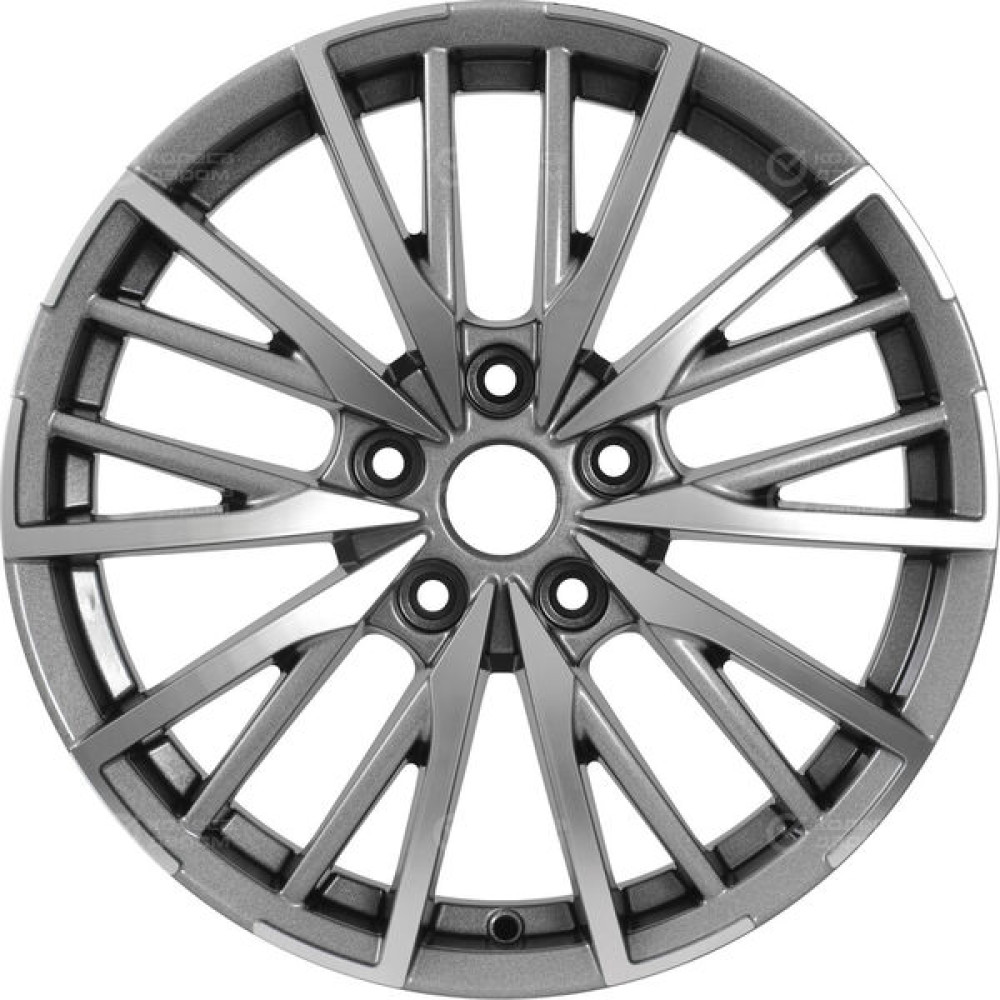 Колесный диск Carwel Агма 1719 7xR17 5x114.3 ET46 DIA67.1 серый с полированной лицевой частью