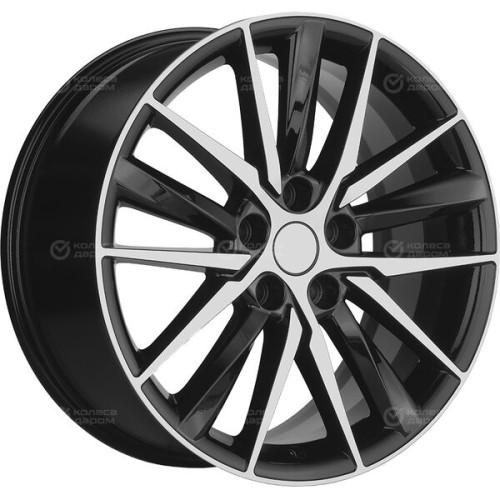 Колесный диск Carwel Алдан 1807 8xR18 5x114.3 ET50 DIA60.1 черный глянцевый с полированной лицевой частью
