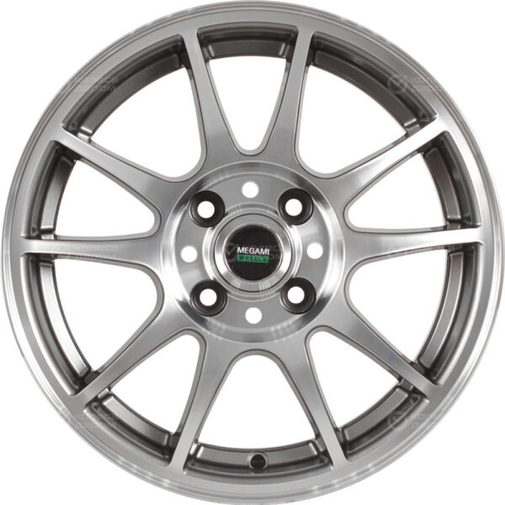 Колесный диск Megami MGM-5 6xR15 4x100 ET46 DIA54.1 насыщенный темно-серый полностью полированный