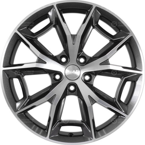 Колесный диск СКАД ПАРКЕР 7.5xR19 5x108 ET33 DIA67.1 темно-серый глянцевый с полированной лицевой частью