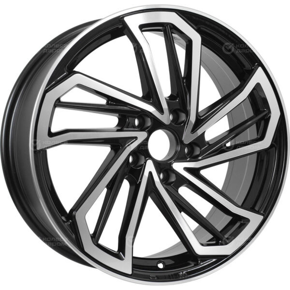 Колесный диск Replay TY252 7.5xR18 5x114.3 ET45 DIA60.1 черный глянцевый с полированной лицевой частью