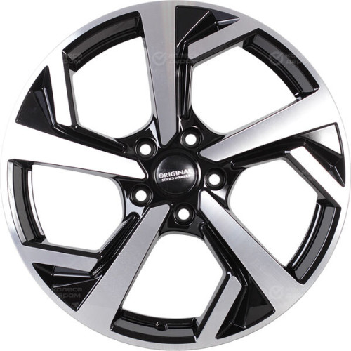 Колесный диск СКАД KL-328 7xR18 5x114.3 ET40 DIA64.1 черный глянцевый с полированной лицевой поверхностью