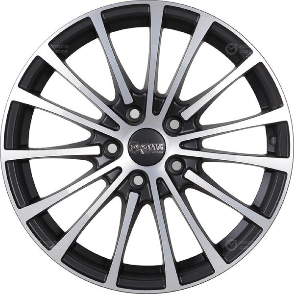 Колесный диск Proma Цунами 7xR17 5x108 ET33 DIA60.1 черный матовый с алмазной проточкой