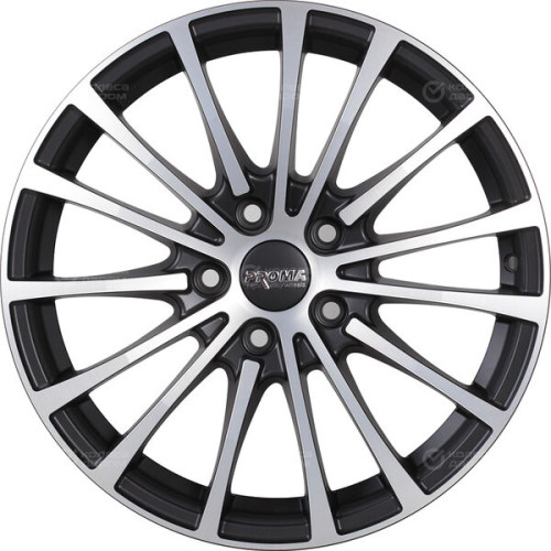 Колесный диск Proma Цунами 7xR17 5x108 ET33 DIA60.1 черный матовый с алмазной проточкой