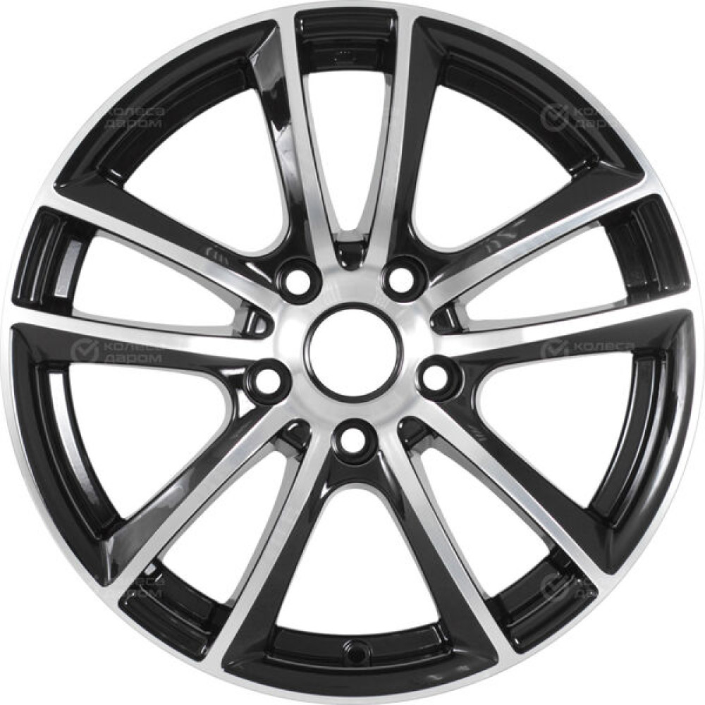 Колесный диск X-trike X116М 6.5xR16 5x112 ET45 DIA57.1 черный глянцевый с полированной лицевой поверхностью