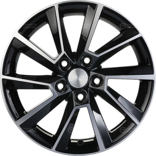 Колесный диск Carwel Иманта 1604 6xR16 5x100 ET45 DIA54.1 черный глянцевый с полированной лицевой частью