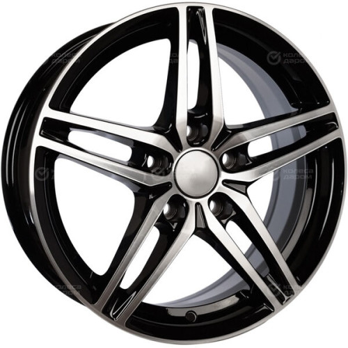 Колесный диск Carwel Хумми 219 6.5xR16 5x108 ET40 DIA67.1 чёрный глянцевый с полированной лицевой поверхностью