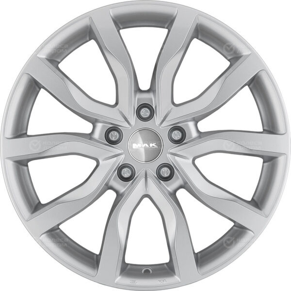 Колесный диск MAK HIGHLANDS 9xR18 5x120 ET48 DIA72.6 серебристый