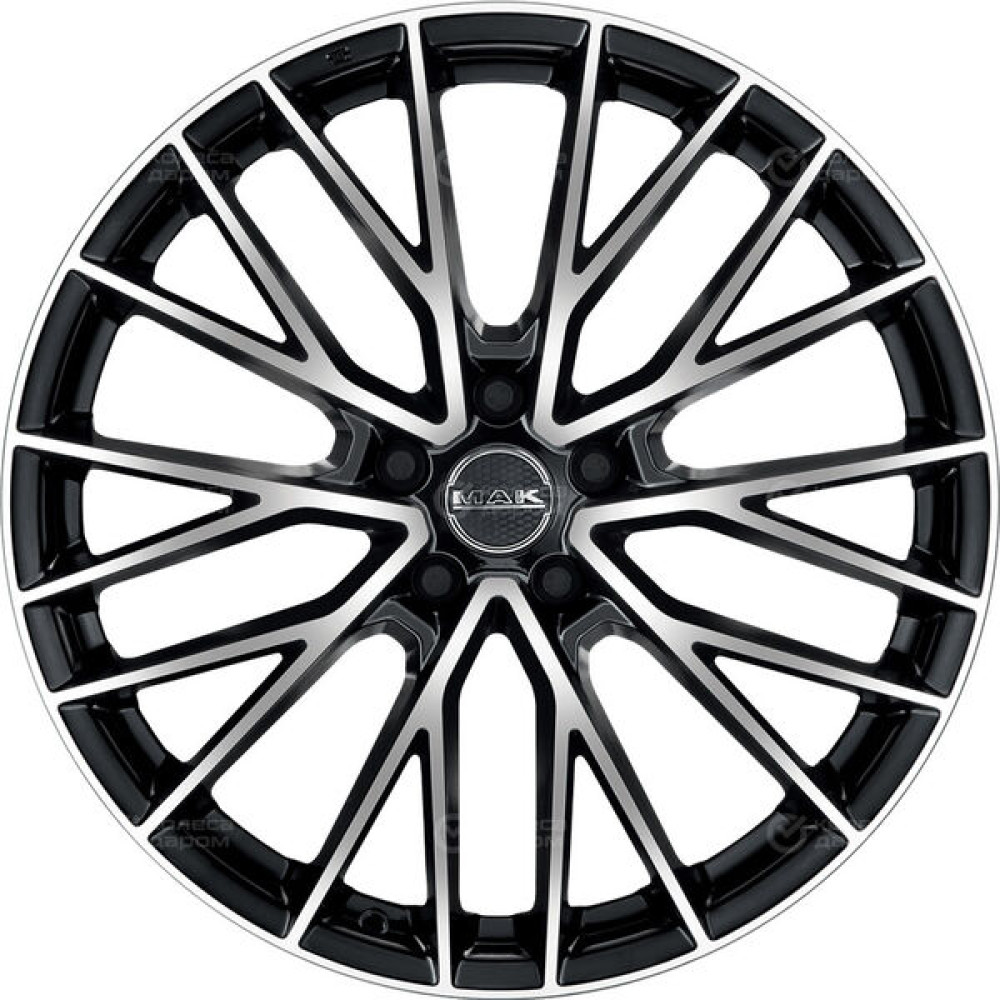 Колесный диск MAK SPECIALE-D 10xR21 5x112 ET42 DIA66.6 черный глянцевый с полированной лицевой частью