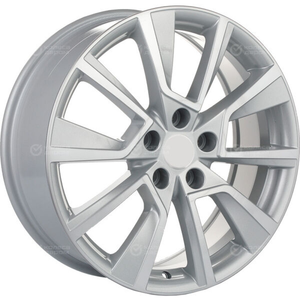 Колесный диск Carwel Чаны 1802 7xR18 5x112 ET43 DIA57.1 серебристый с полированной лицевой частью