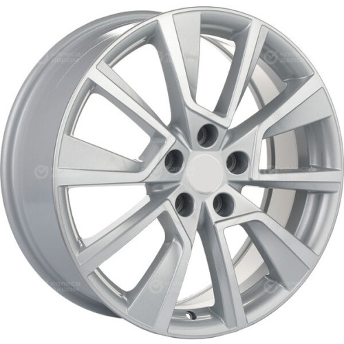 Колесный диск Carwel Чаны 1802 7xR18 5x112 ET43 DIA57.1 серебристый с полированной лицевой частью