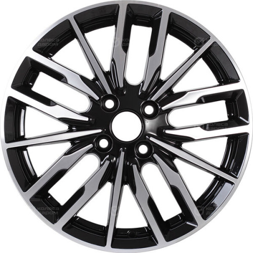 Колесный диск iFree Миконос 6xR16 4x100 ET41 DIA60.1 чёрный глянцевый с полированной лицевой частью