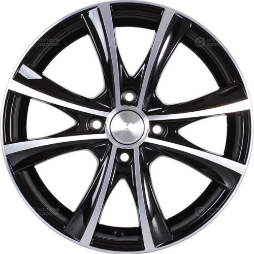 Колесный диск СКАД Мальта 6xR15 4x114.3 ET45 DIA56.6 черный глянцевый с полированной лицевой поверхностью