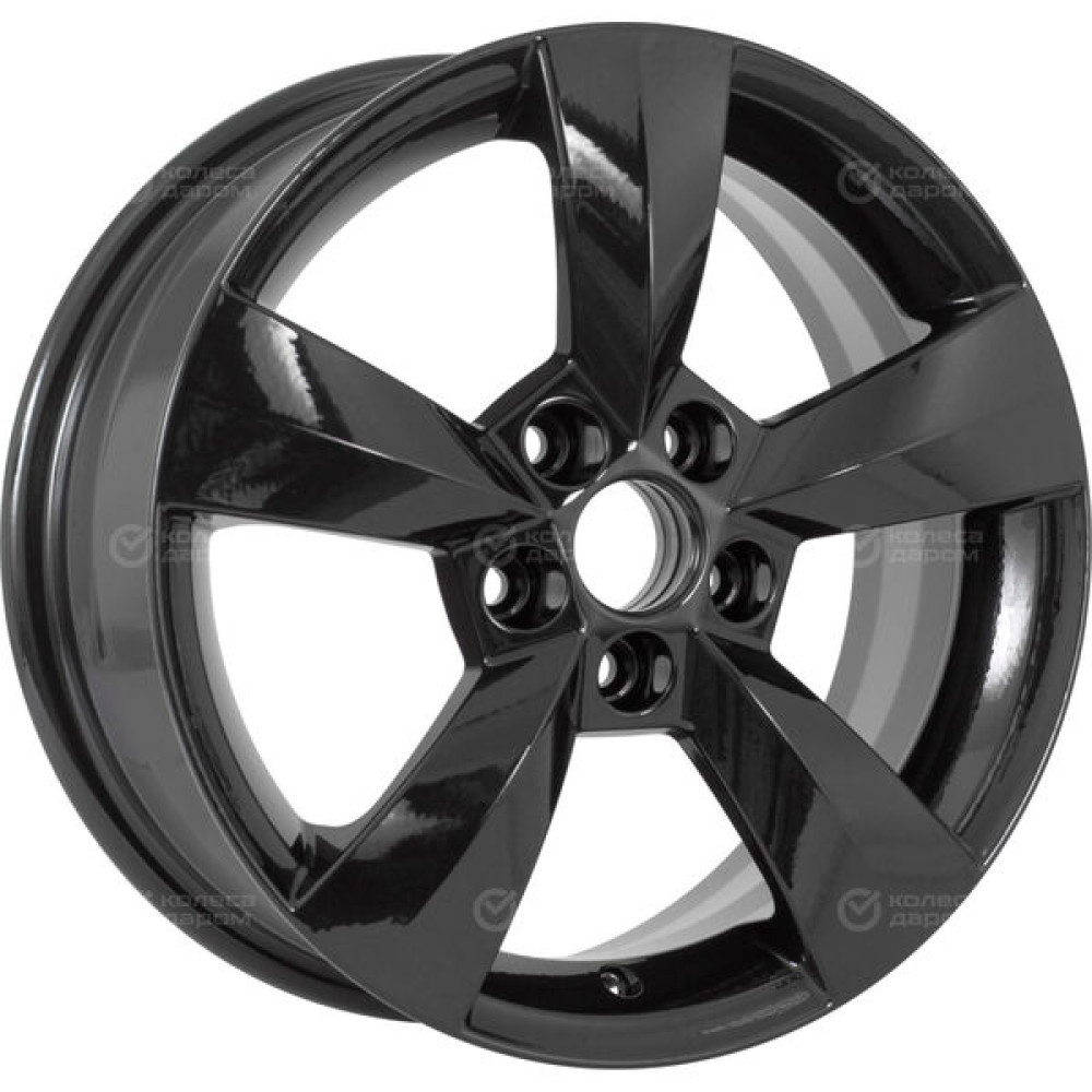 Колесный диск KHOMEN KHW1504 (15_Rapid) 6xR15 5x100 ET38 DIA57.1 черный глянцевый