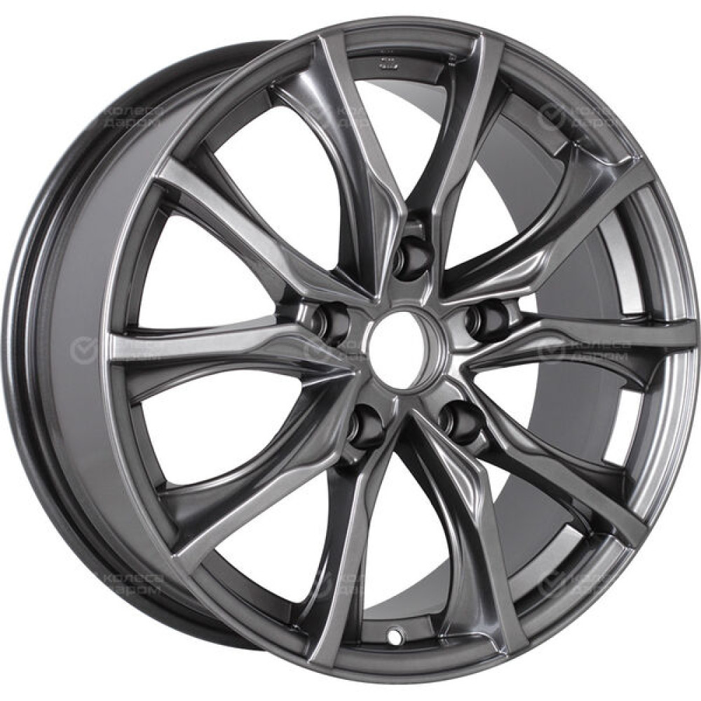 Колесный диск КиК Твист 7.5xR17 5x108 ET47 DIA60.1 темно-серебристый