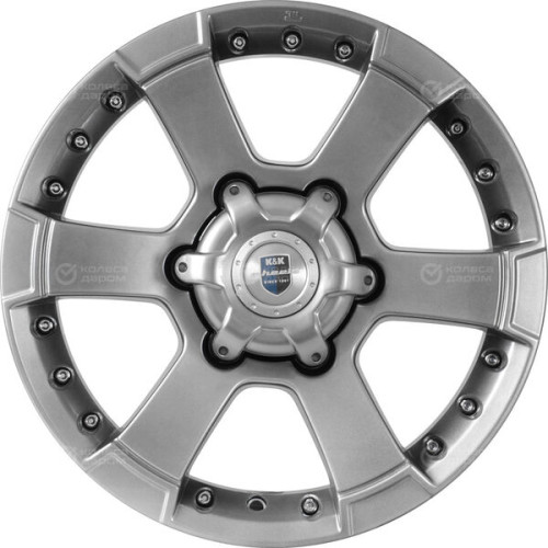 Колесный диск КиК M56 7xR16 6x139.7 ET20 DIA67.1 темно-серебристый