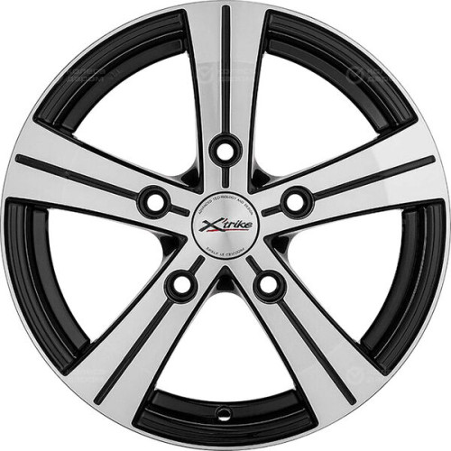 Колесный диск X-trike X121 6xR15 5x139.7 ET40 DIA98 черный глянцевый с полированной лицевой поверхностью