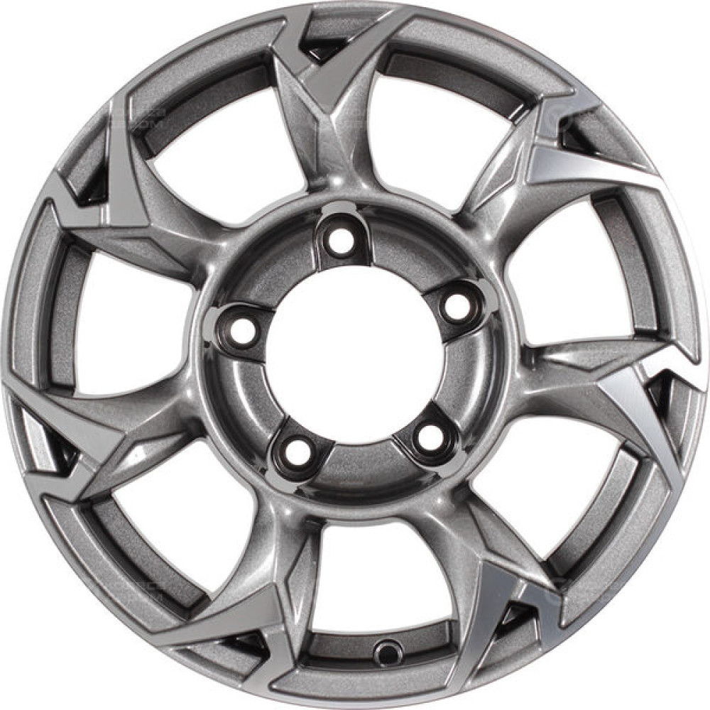 Колесный диск KHOMEN KHW1505 (Niva 4x4) 5.5xR15 5x139.7 ET5 DIA98.5 (уценка) насыщенный темно-серый полностью полированный