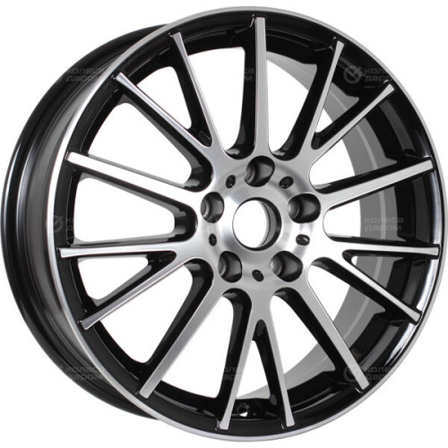 Колесный диск СКАД Дубай 6.5xR17 5x114.3 ET45 DIA67.1 черный глянцевый с полированной лицевой поверхностью