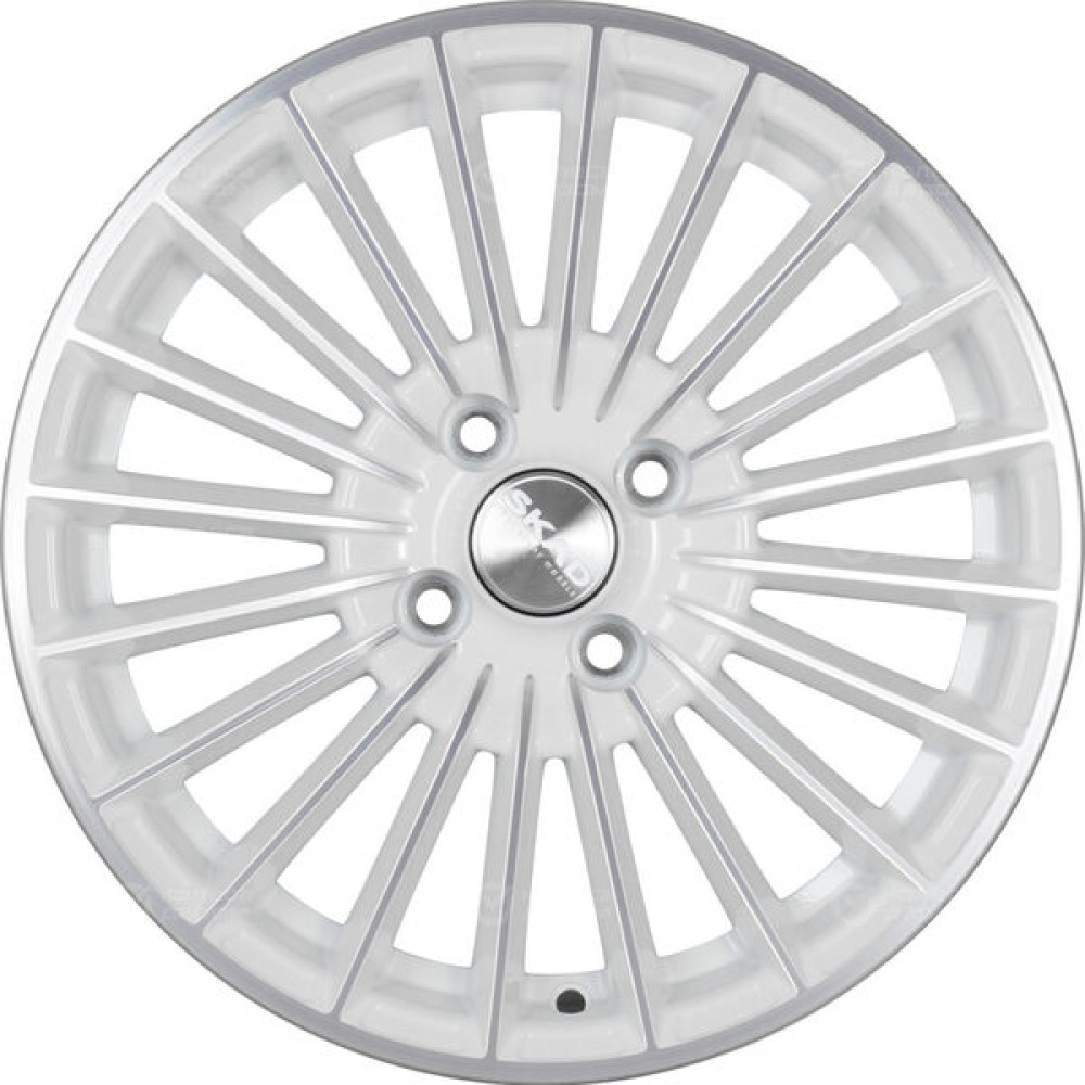 Колесный диск СКАД Веритас 6xR15 5x112 ET47 DIA57.1 белый с полированной лицевой частью