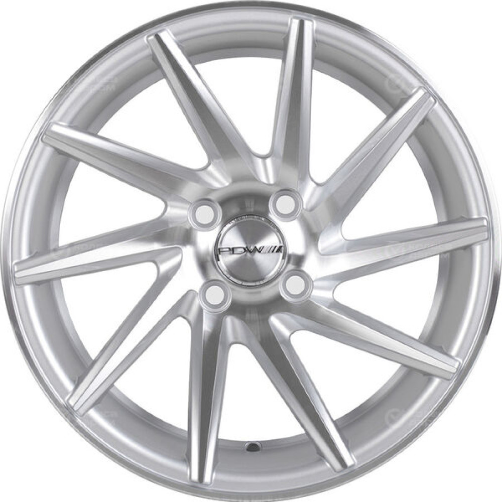 Колесный диск PDW 1022Right 7xR15 4x100 ET30 DIA60.1 серебристый, полированные спицы и обод