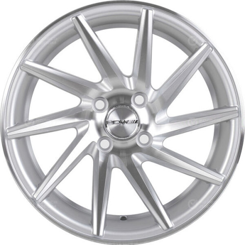 Колесный диск PDW 1022Right 7xR15 4x100 ET30 DIA60.1 серебристый, полированные спицы и обод