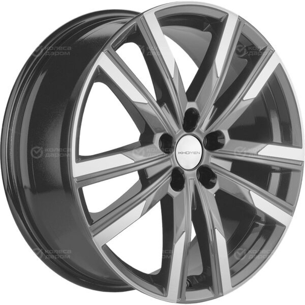 Колесный диск KHOMEN KHW1905 7.5xR19 5x108 ET36 DIA65.1 насыщенный темно-серый полностью полированный