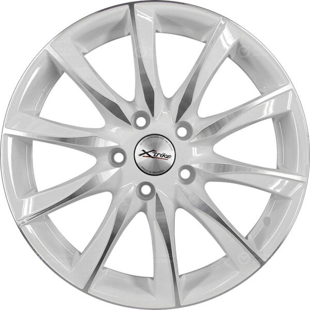 Колесный диск X-trike X120 7xR17 5x100 ET38 DIA67.1 белый глянцевый с полированной лицевой поверхностью