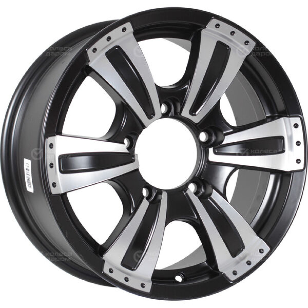 Колесный диск СКАД Рейнджер 7xR16 5x139.7 ET40 DIA98.5 черный матовый с полированным элементом
